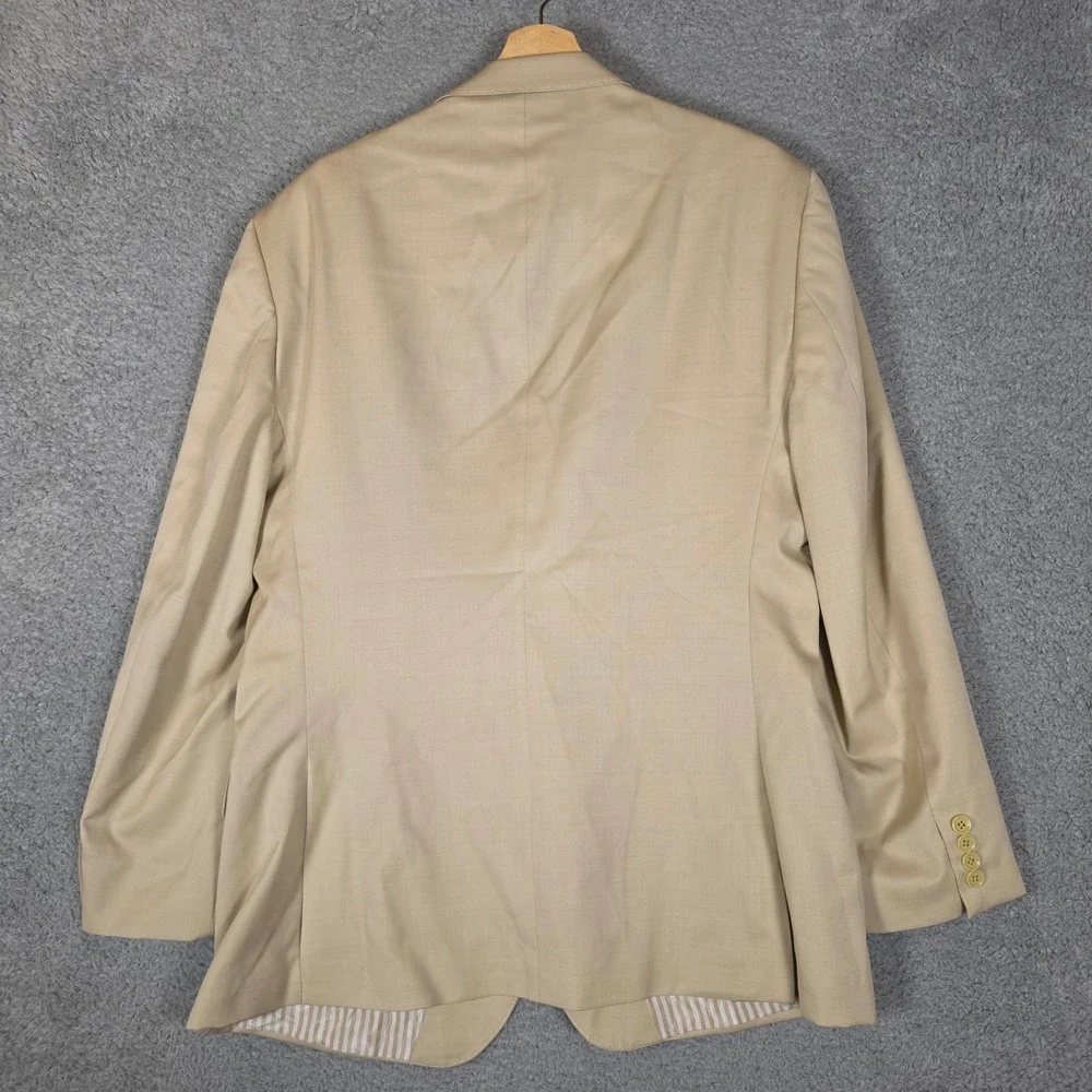 The Black Tux Blazer Mens 46R Tan Tollegno 1900 Italian Wool Suit Jacket